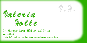 valeria holle business card
